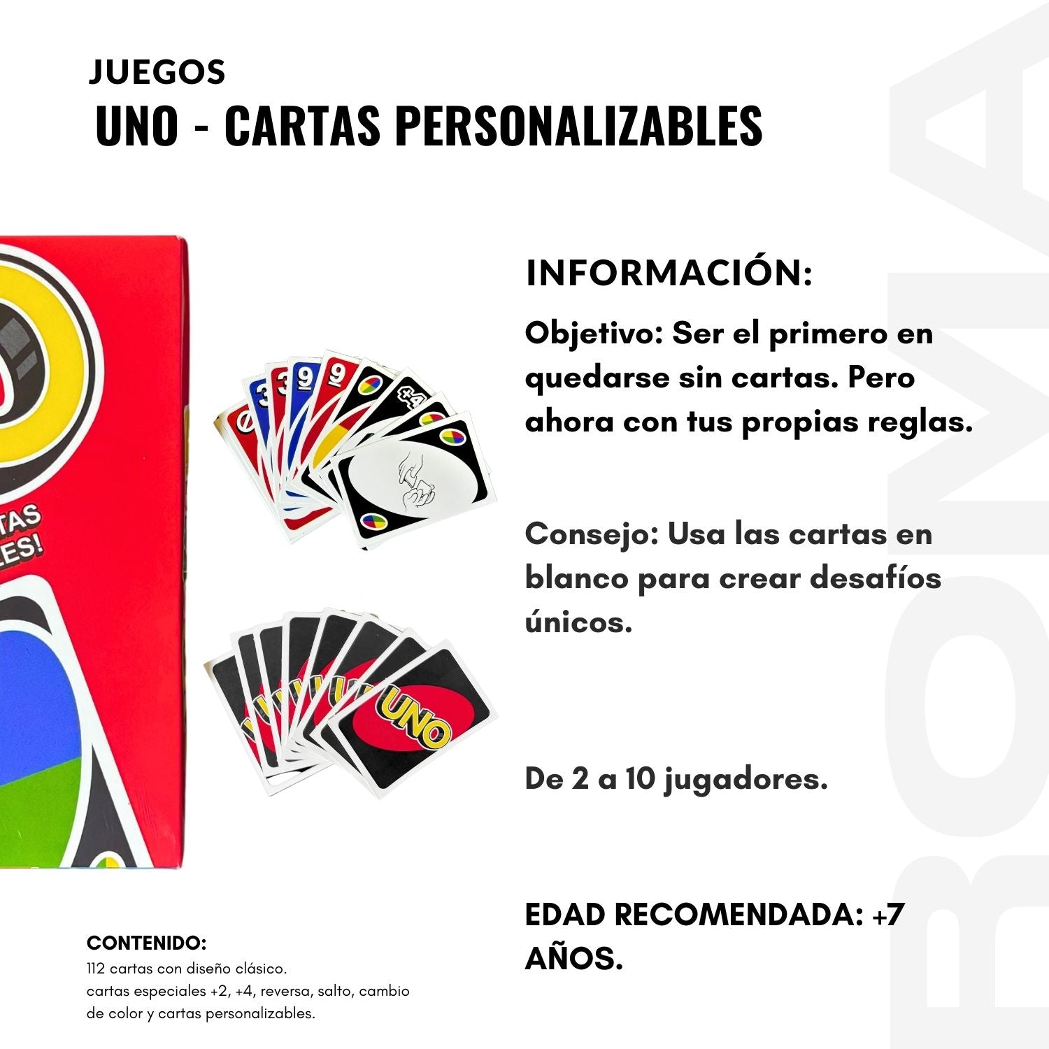 UNO – CARTAS PERSONALIZABLES