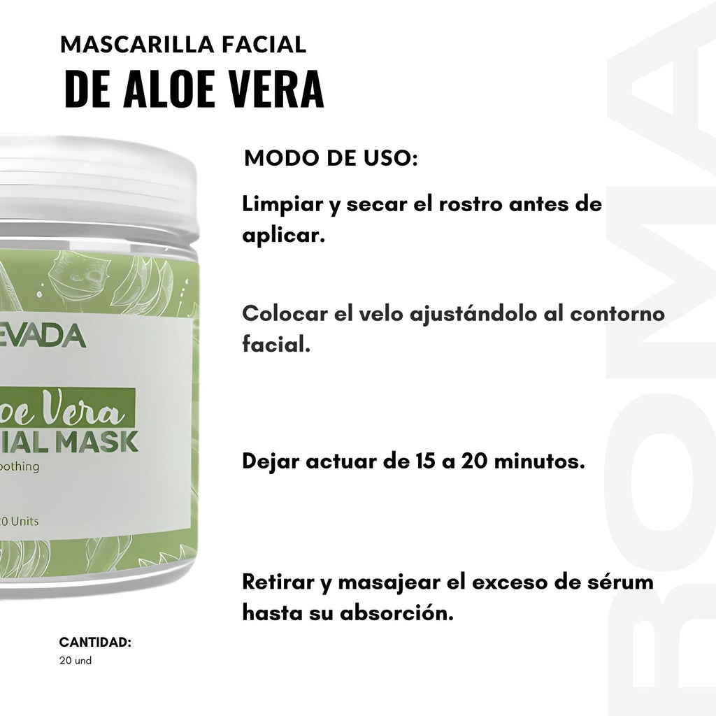MASCARILLA FACIAL DE ALOE VERA NEVADA