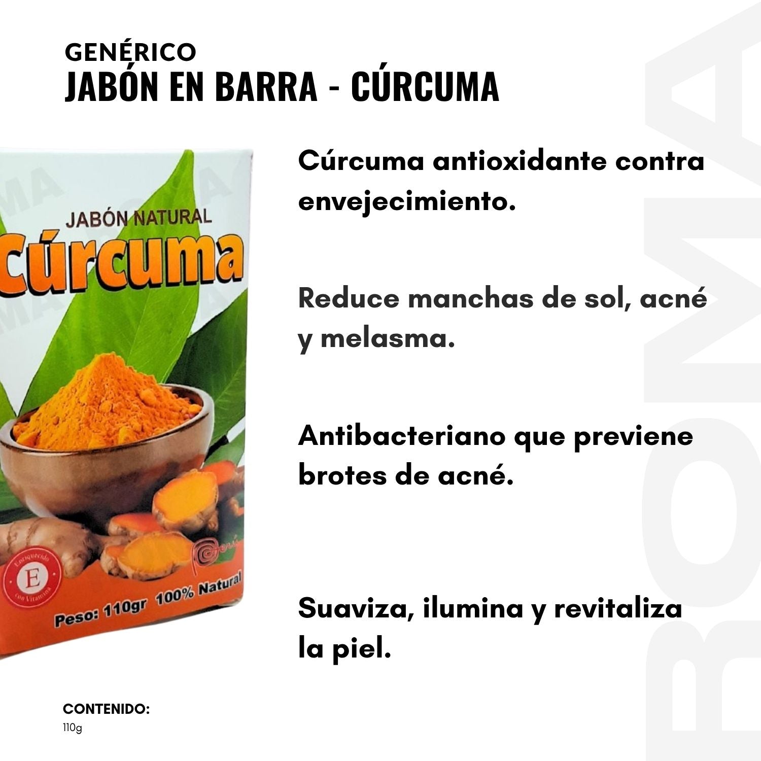 JABÓN EN BARRA DE CÚRCUMA 110G