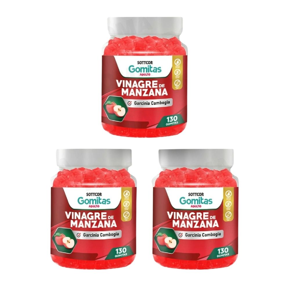 GOMITAS VINAGRE DE MANZANA 130UND