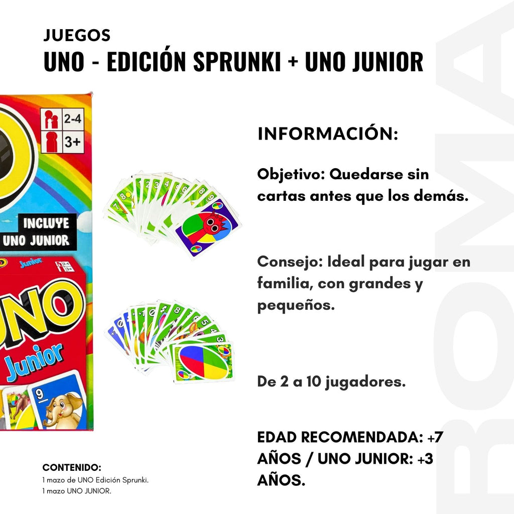 UNO – EDICIÓN SPRUNKI + UNO JUNIOR