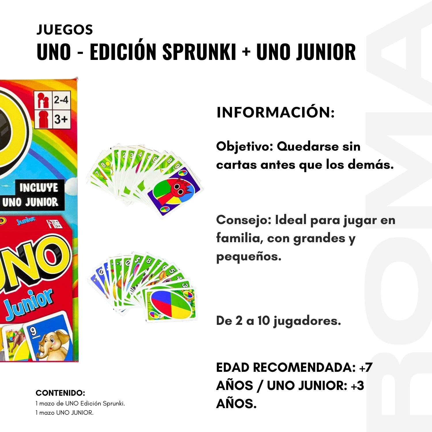 UNO – EDICIÓN SPRUNKI + UNO JUNIOR