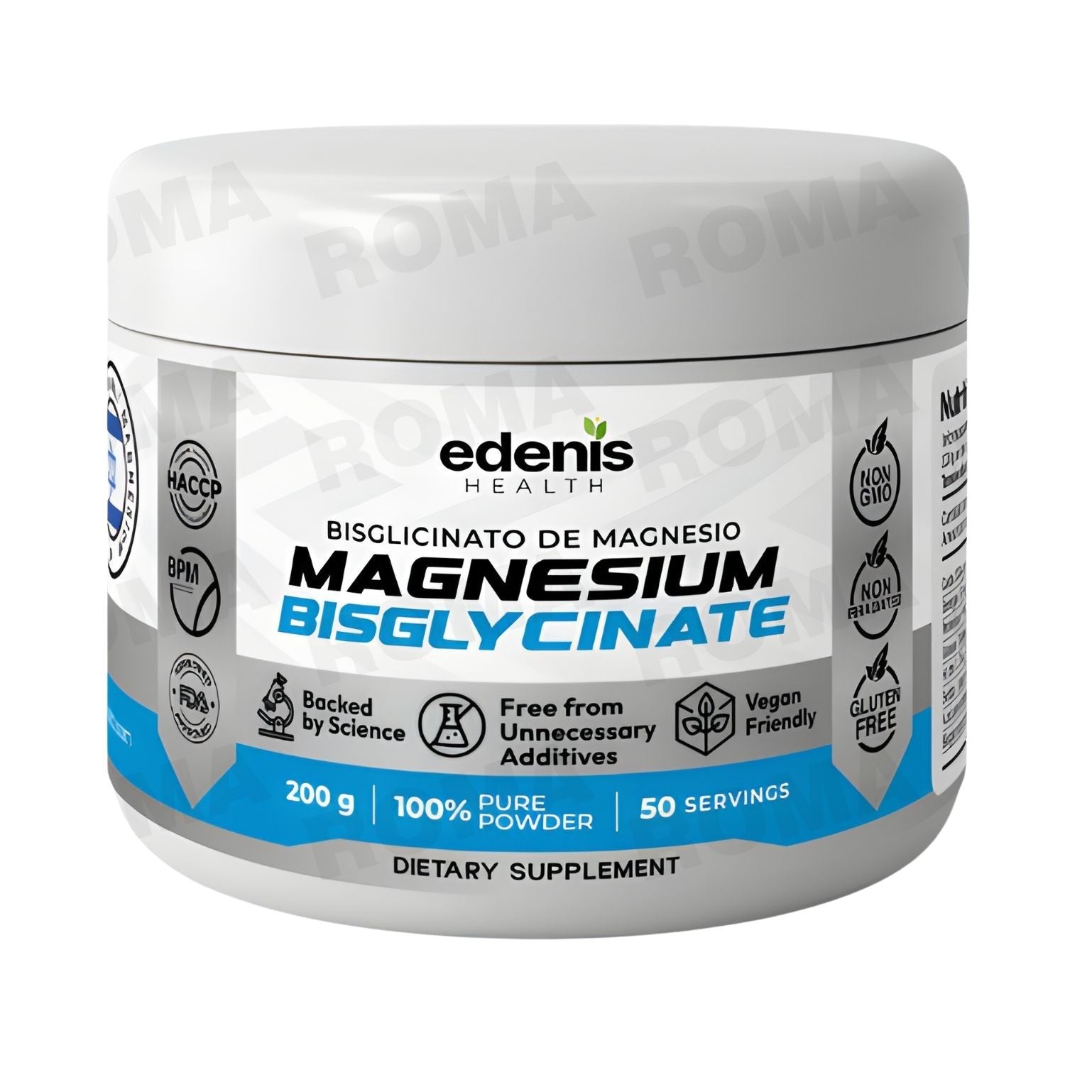 BISGLICINATO DE MAGNESIO 200G EN POLVO EDENIS HEALTH