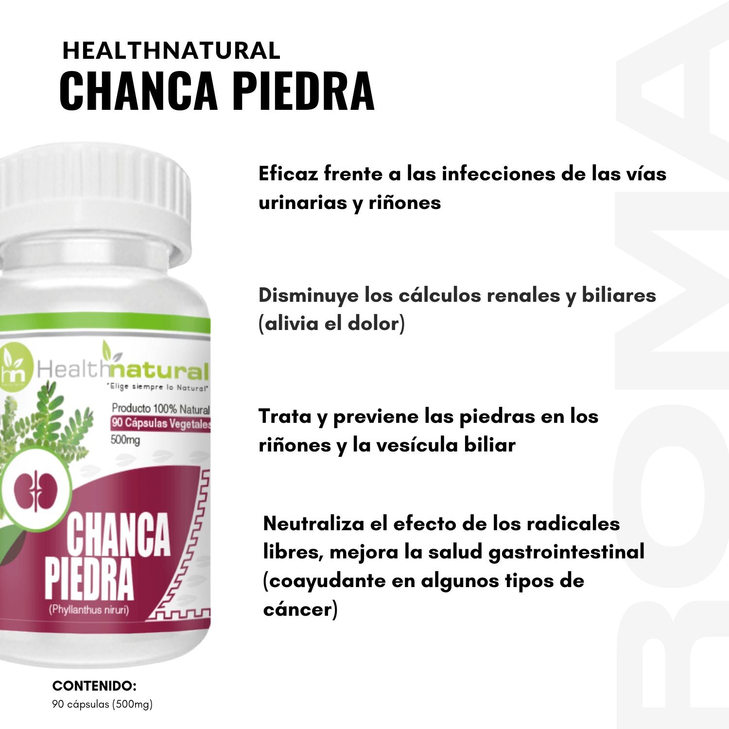 CHANCA PIEDRA HEALTHNATURAL 500MG