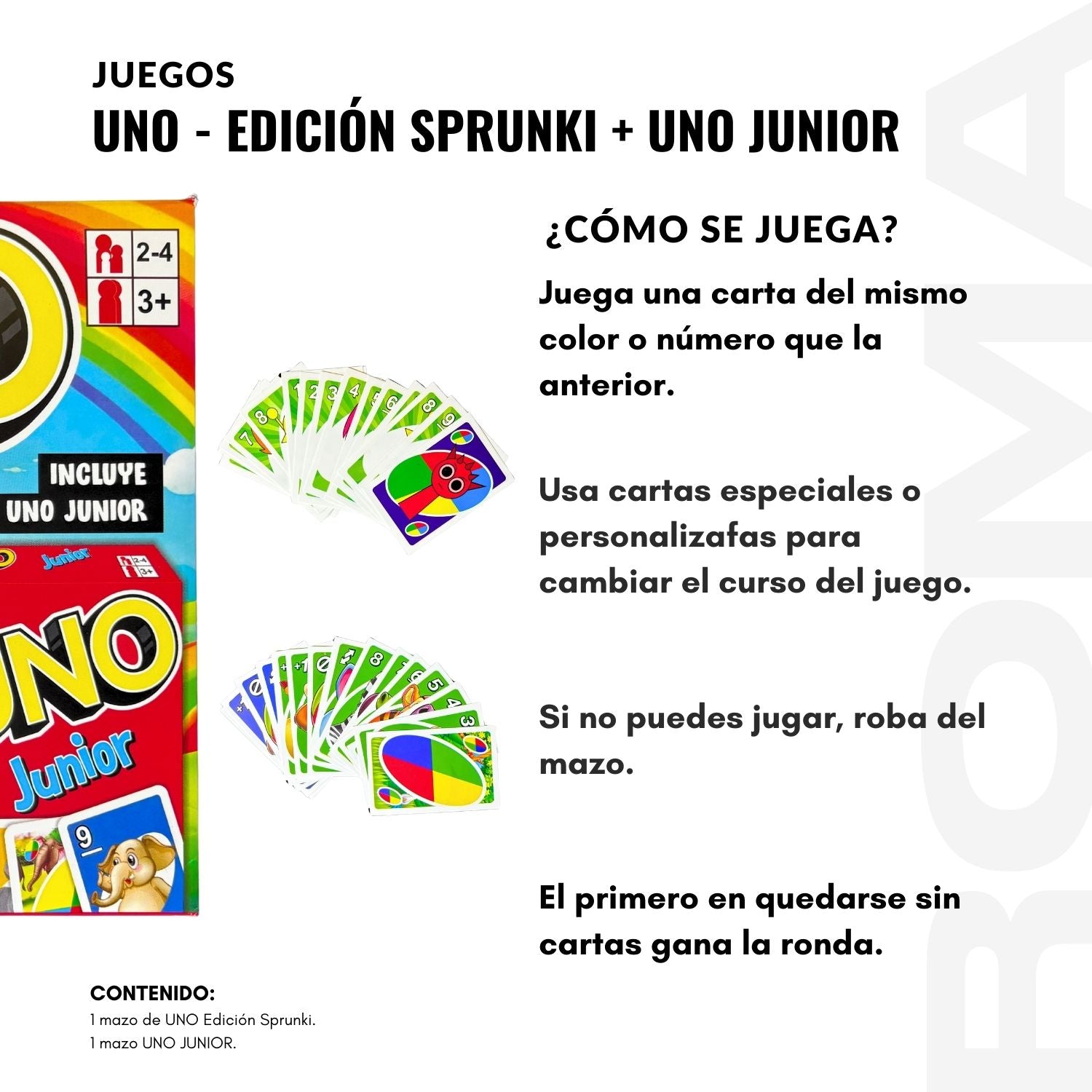 UNO – EDICIÓN SPRUNKI + UNO JUNIOR