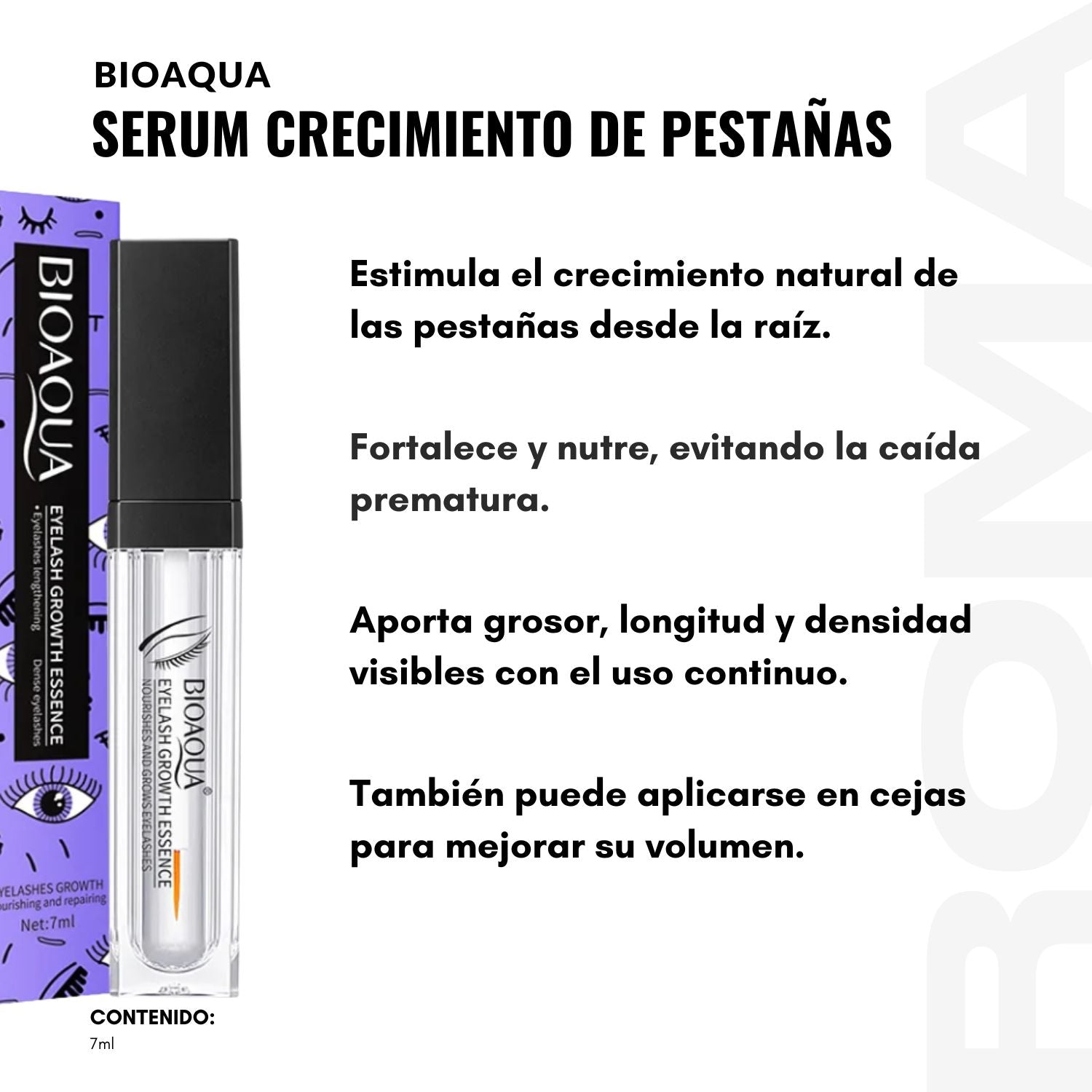 SERUM PARA CRECIMIENTO DE PESTAÑAS  7ML BIOAQUA