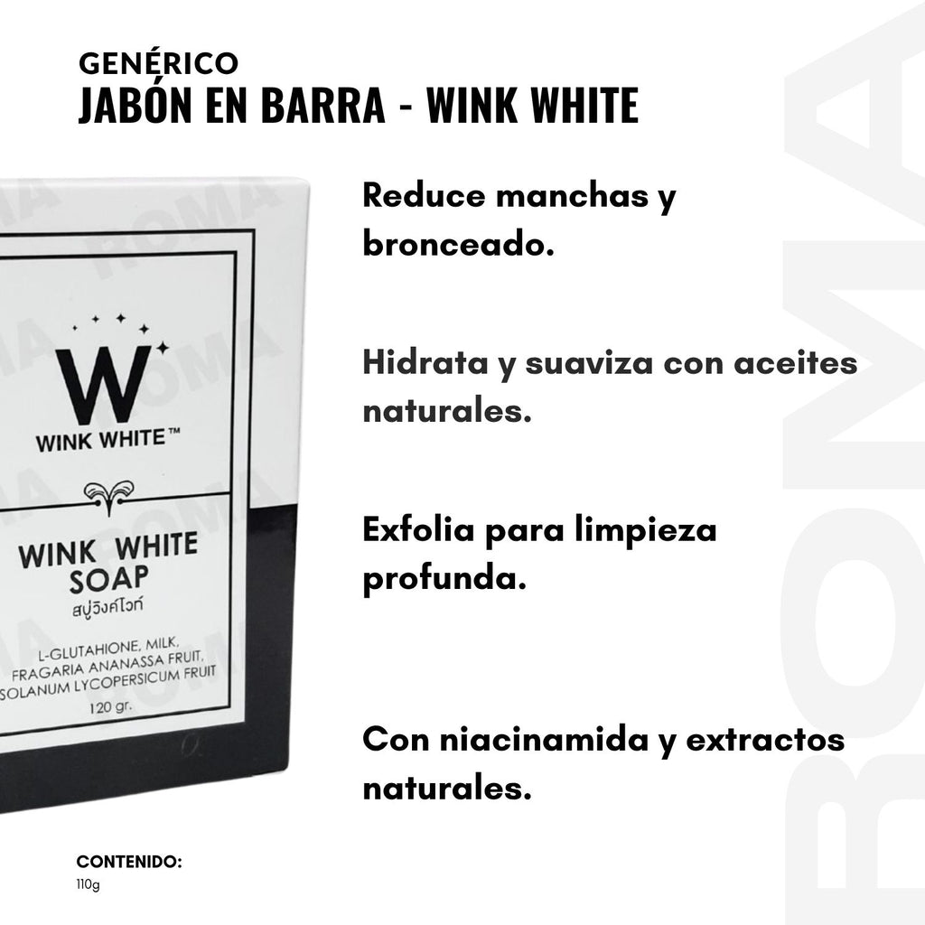 JABÓN EN BARRA WINK WHITE 120G