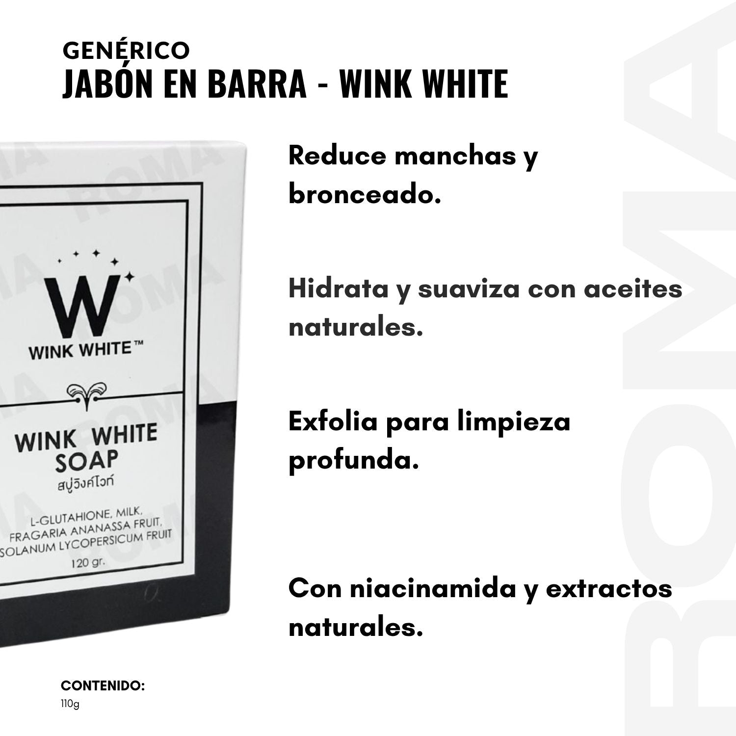 JABÓN EN BARRA WINK WHITE 120G