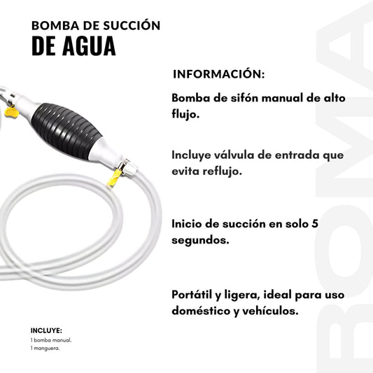 BOMBA DE SUCCIÓN DE AGUA