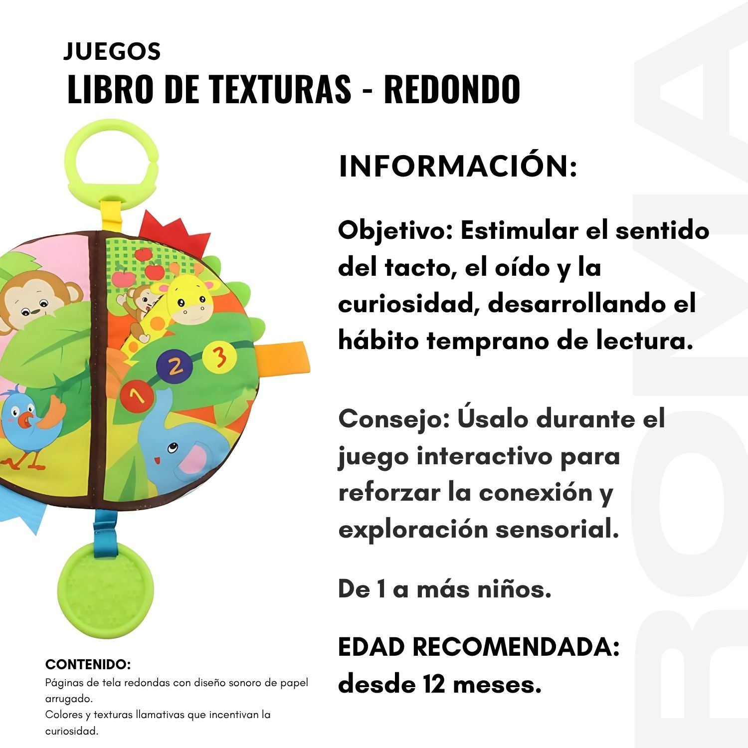 LIBRO DE TEXTURAS  REDONDO - JUEGO DIDÁTICO