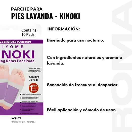 PARCHE DE LAVANDA PARA PIES - KINOKI