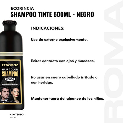 SHAMPOO TINTE 500ML ECORINCIA – NEGRO