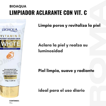 LIMPIADOR ACLARANTE CON VITAMINA C 100G BIOAQUA