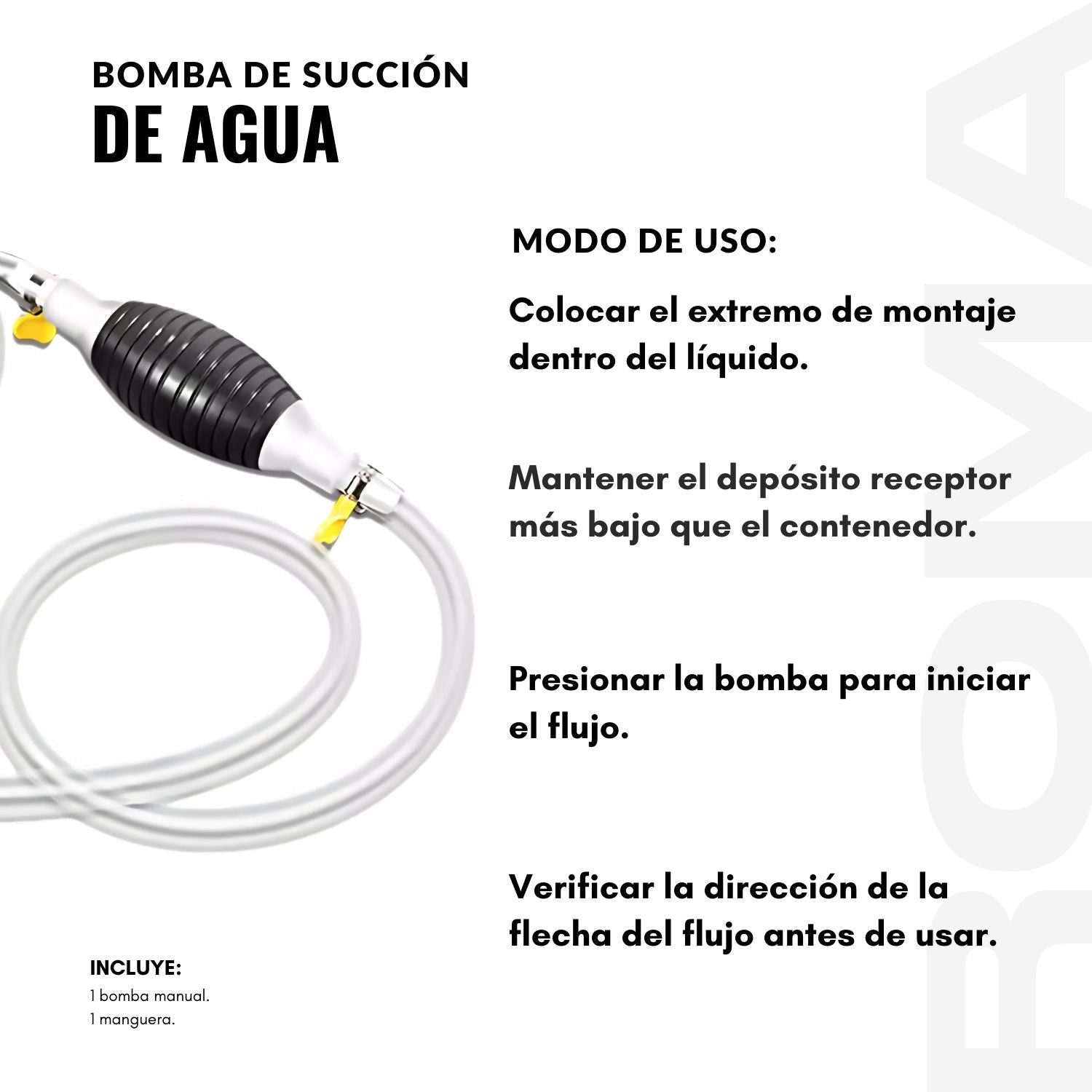 BOMBA DE SUCCIÓN DE AGUA