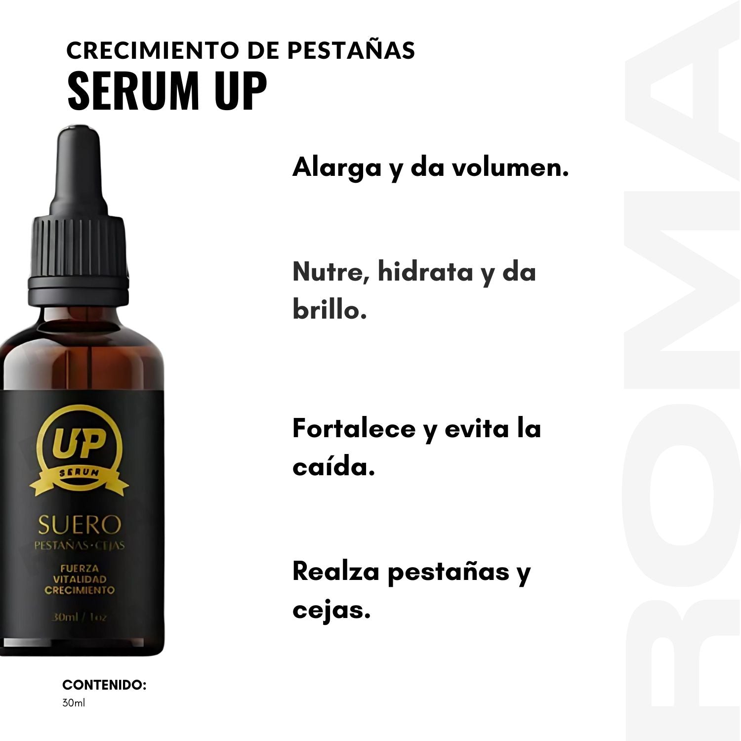 SERUM UP CRECIMIENTO DE PESTAÑAS Y CEJAS 30ML