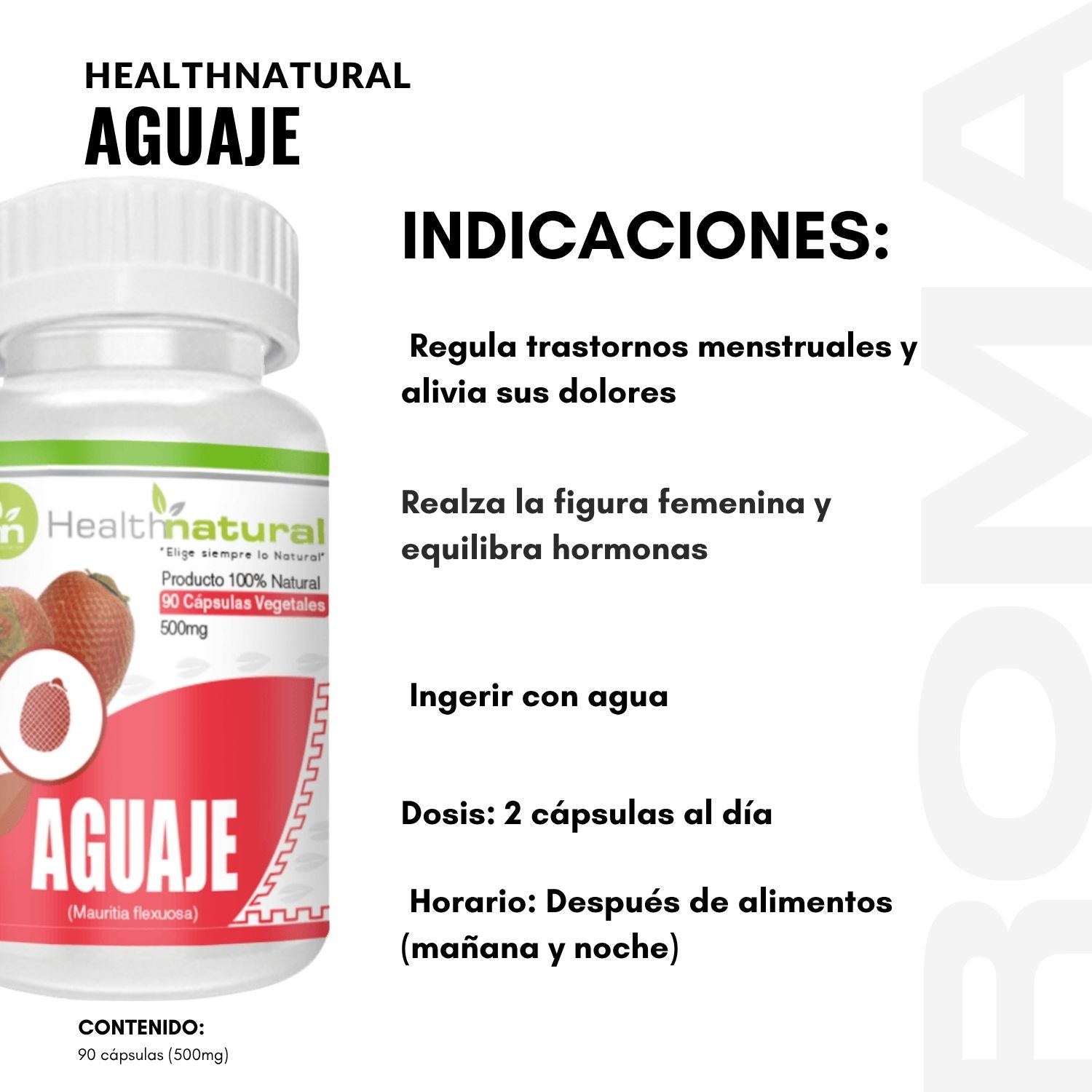 AGUAJE HEALTHNATURAL 500MG