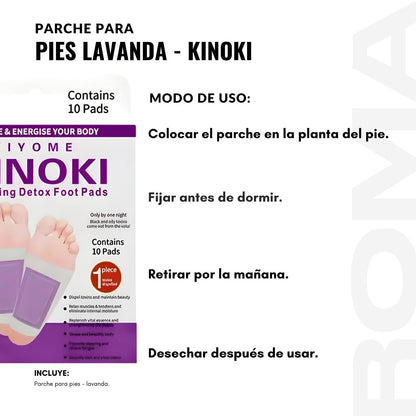 PARCHE DE LAVANDA PARA PIES - KINOKI