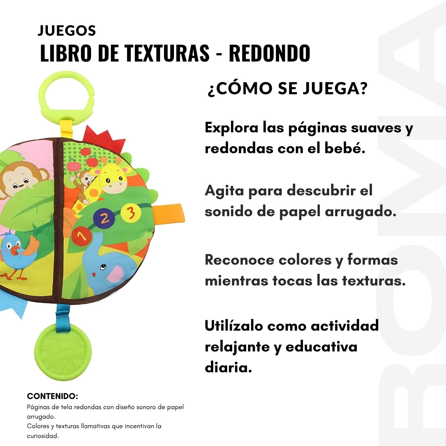 LIBRO DE TEXTURAS  REDONDO - JUEGO DIDÁTICO
