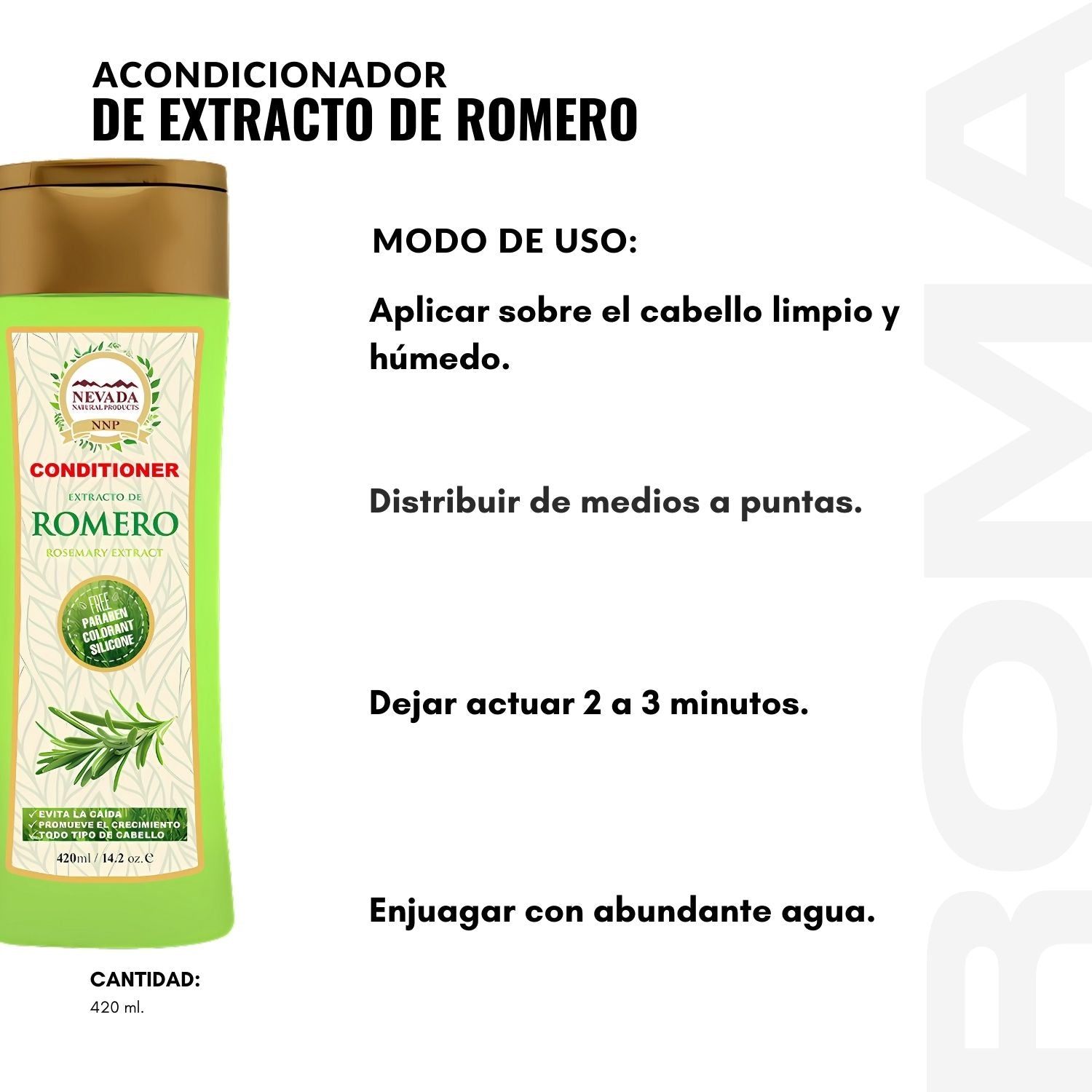 ACONDICIONADOR DE EXTRACTO DE ROMERO 420ML NEVADA