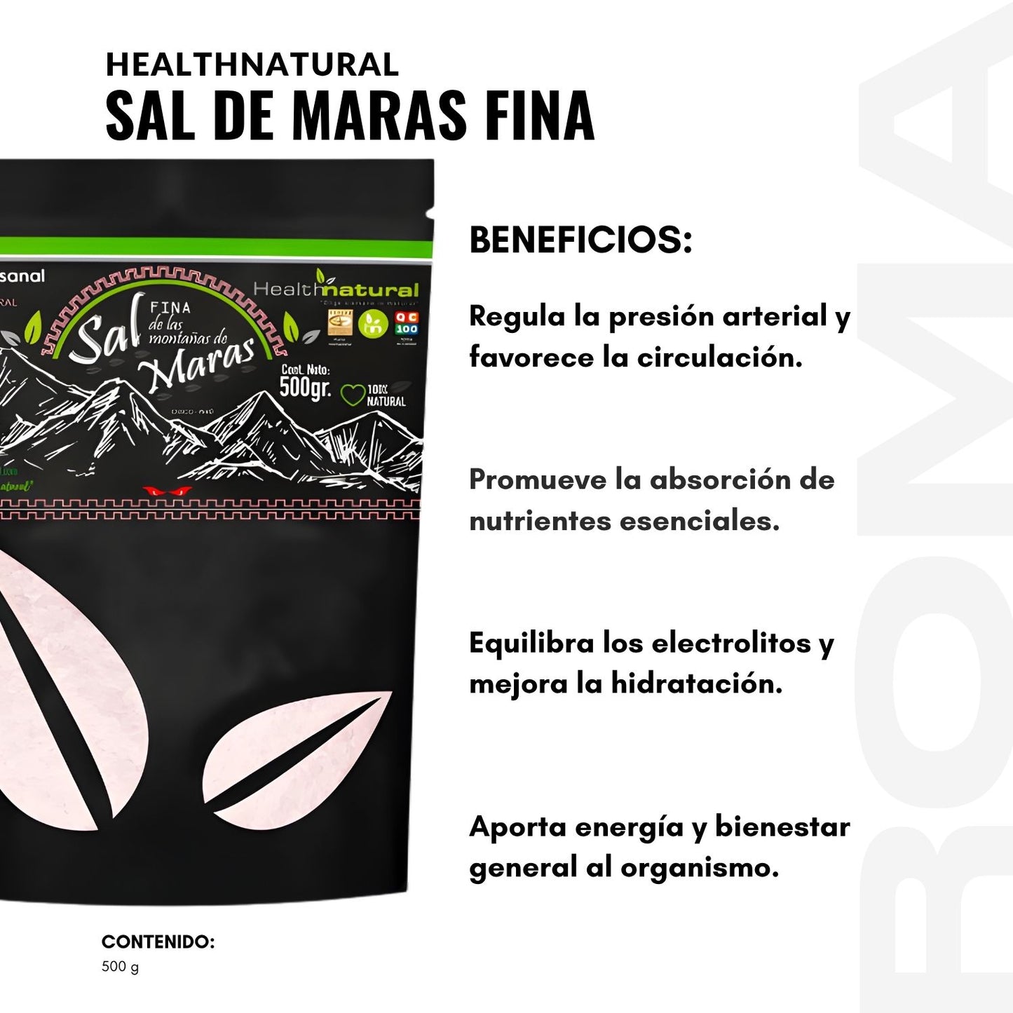 SAL DE MARAS FINA 500G HEALTHNATURAL