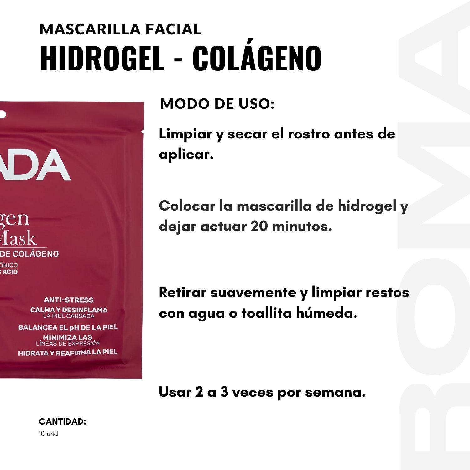 MASCARILLA HIDROGEL – COLÁGENO NEVADA