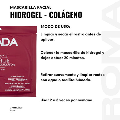 MASCARILLA HIDROGEL – COLÁGENO NEVADA