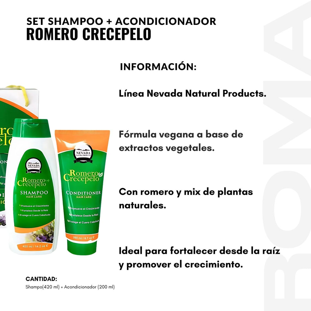 SET SHAMPOO + ACONDICIONADOR ROMERO CRECEPELO