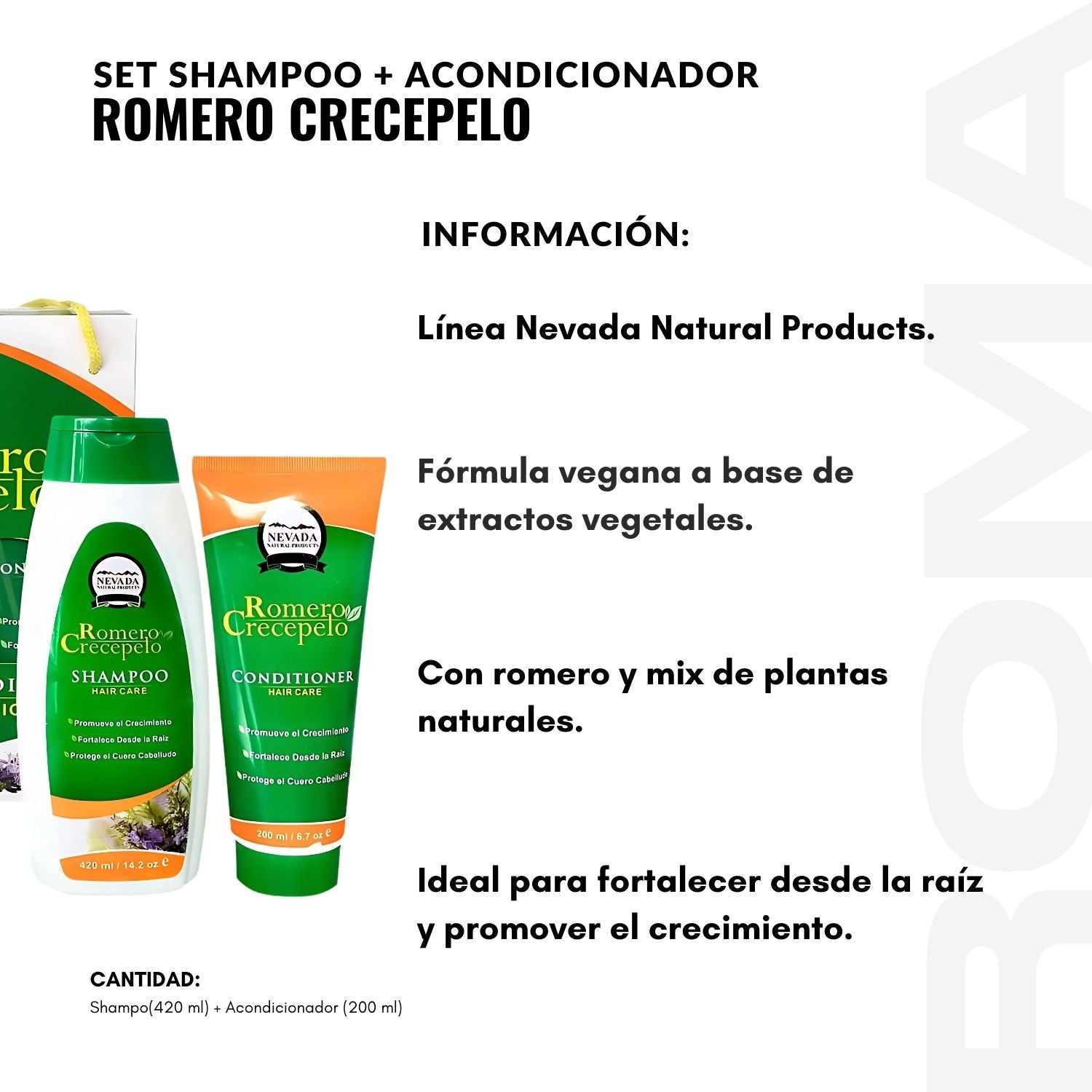 SET SHAMPOO + ACONDICIONADOR ROMERO CRECEPELO