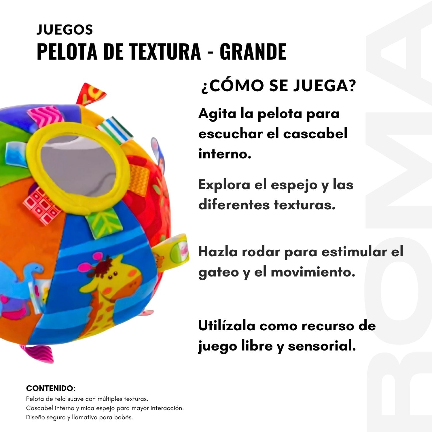 PELOTA DE TEXTURAS GRANDE - JUEGO DIDÁTICO