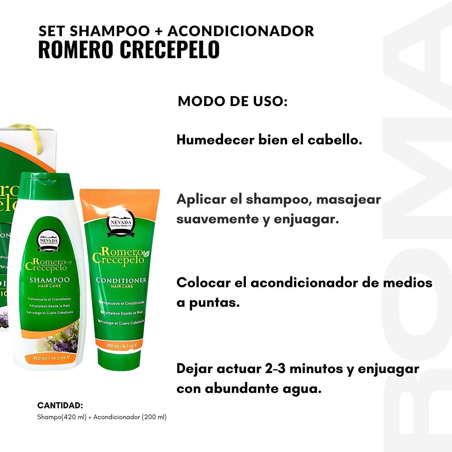 SET SHAMPOO + ACONDICIONADOR ROMERO CRECEPELO