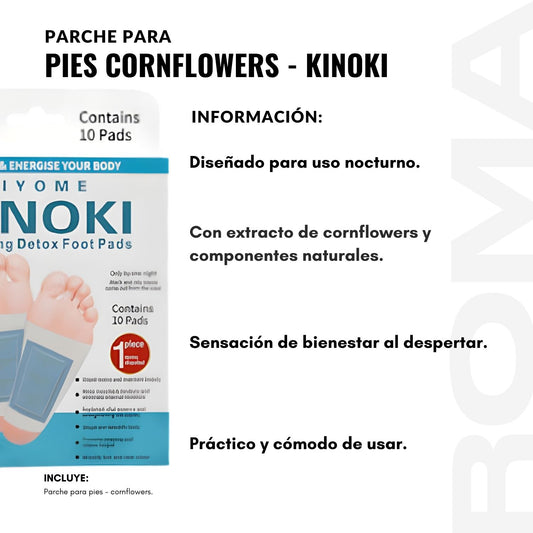 PARCHE DE CORNFLOWERS PARA PIES - KINOKI