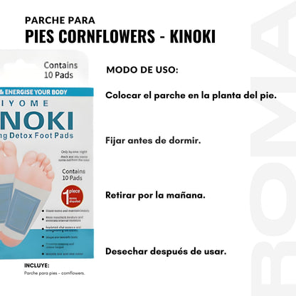 PARCHE DE CORNFLOWERS PARA PIES - KINOKI