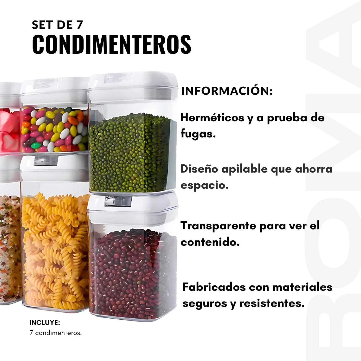 SET DE 7 CONDIMENTEROS
