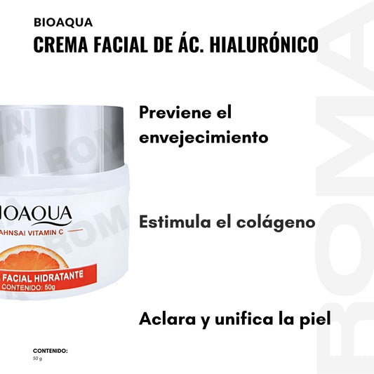 CREMA FACIAL HIDRATANTE VITAMINA C BIOAQUA 50G