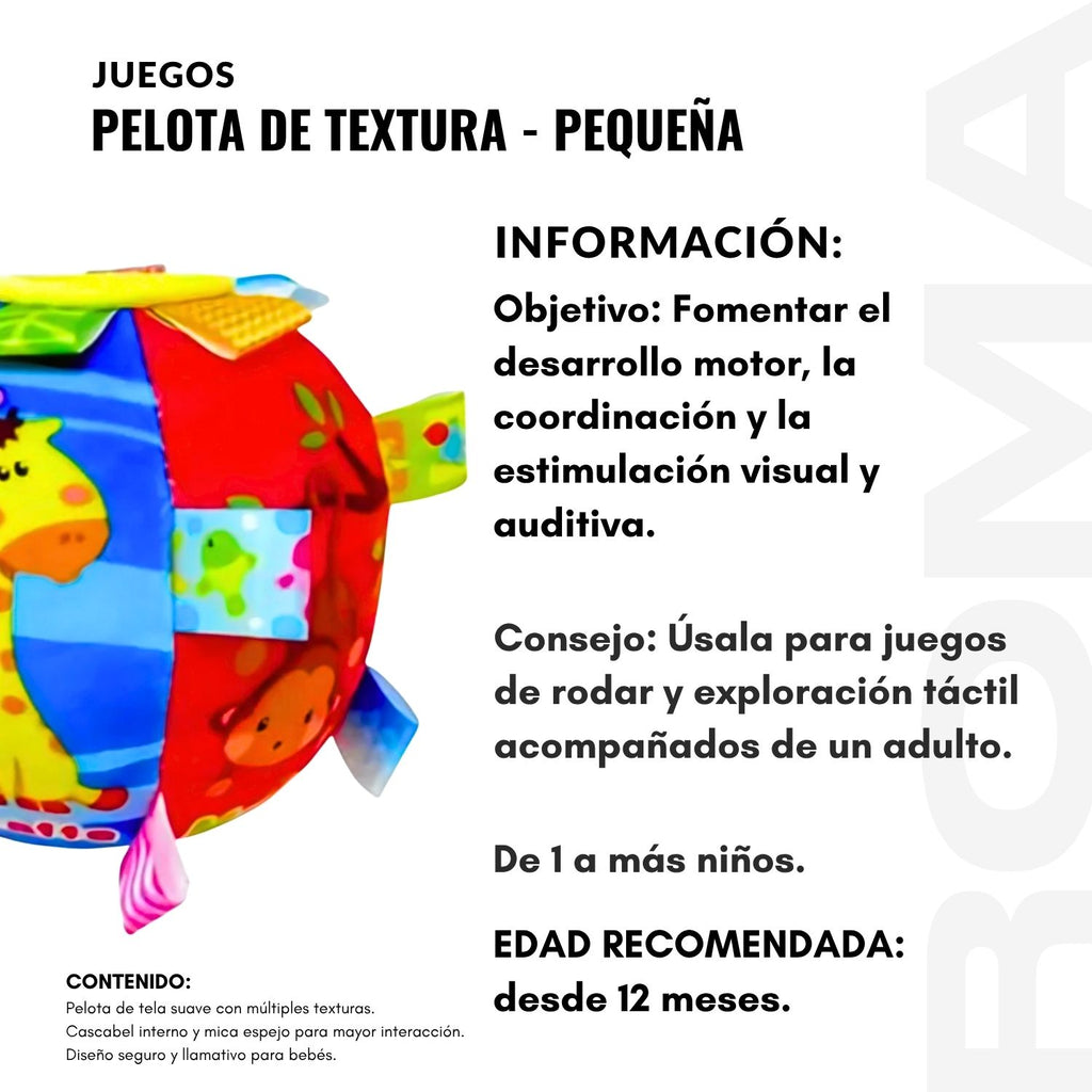 PELOTA DE TEXTURAS PEQUEÑA - JUEGO DIDÁTICO