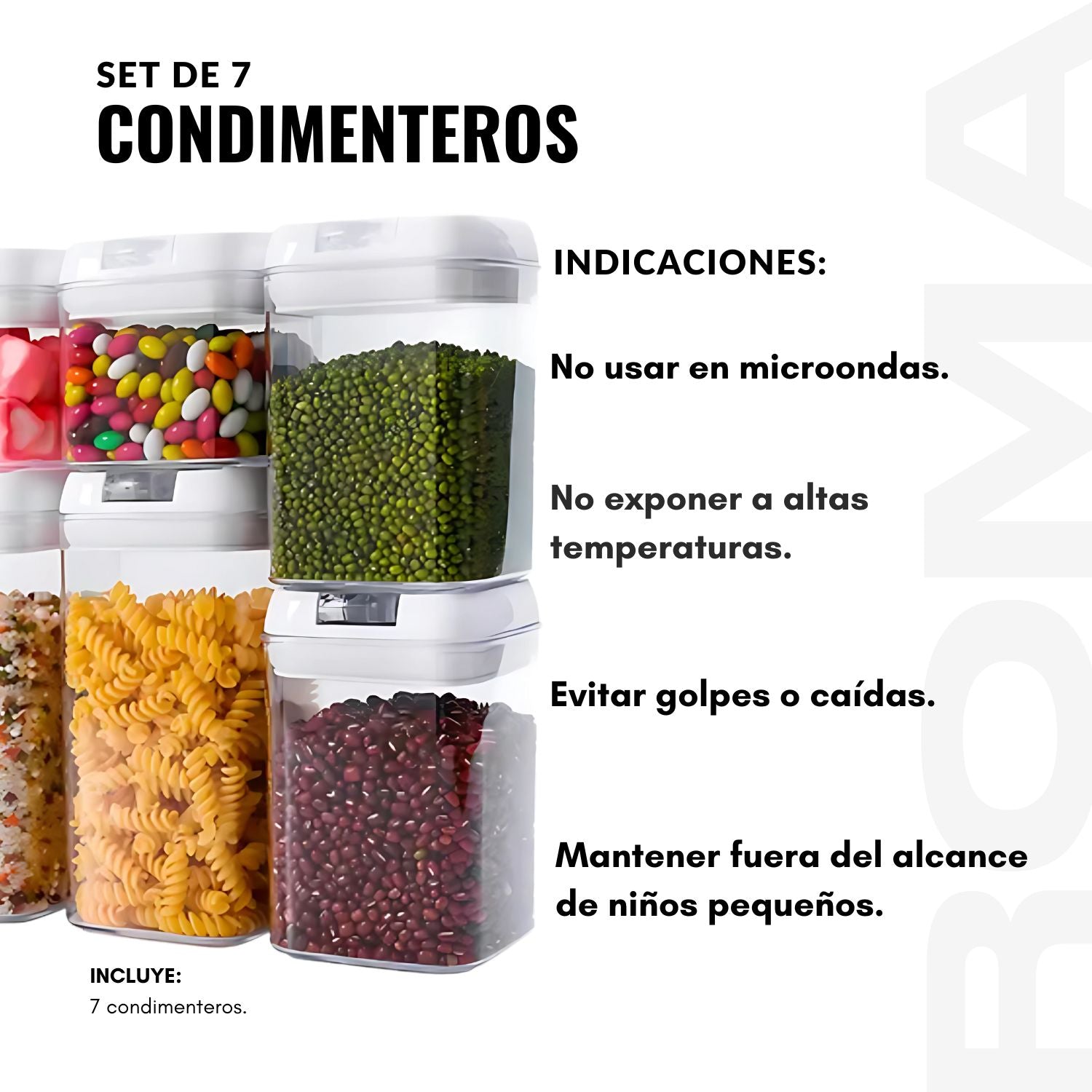SET DE 7 CONDIMENTEROS