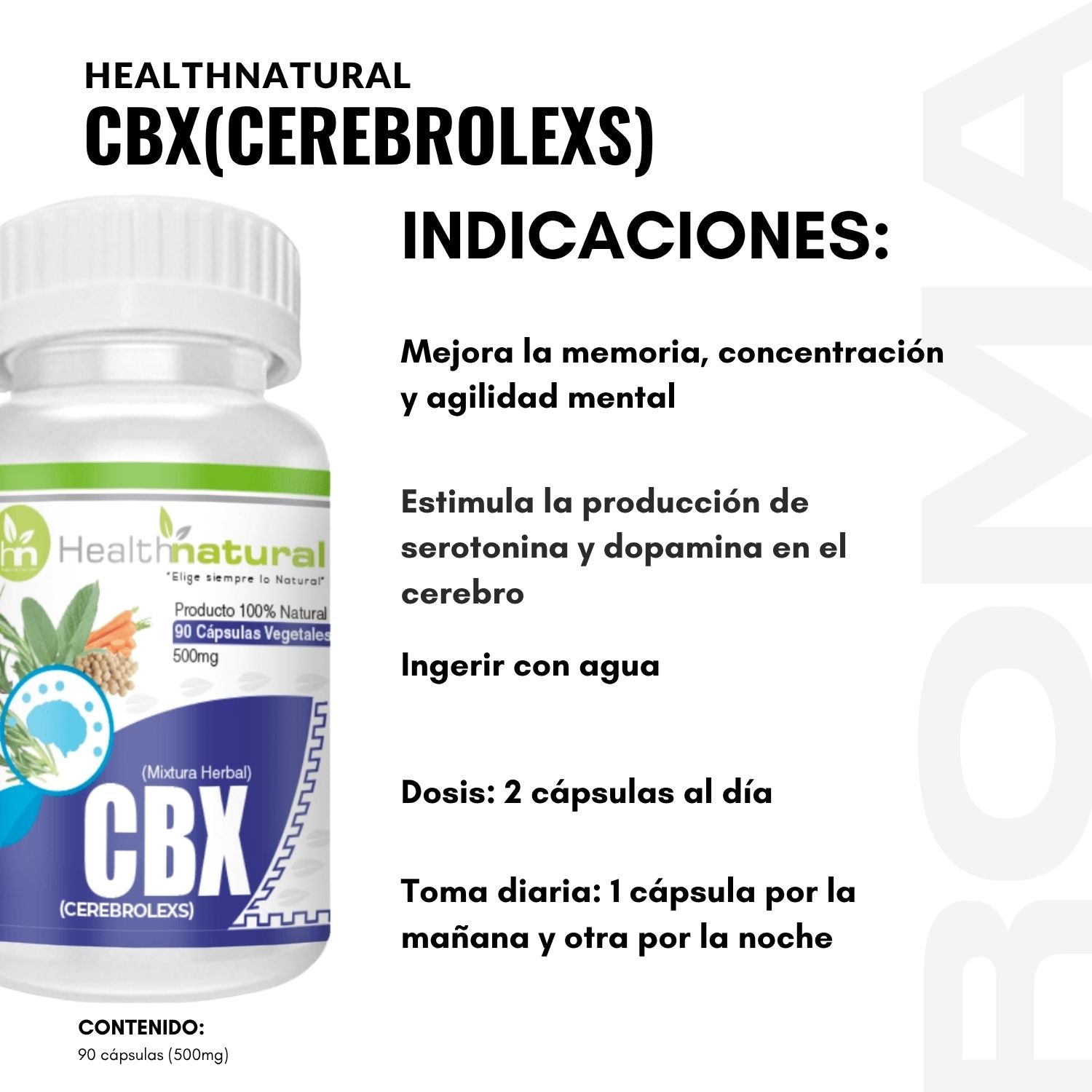 CBX(CEREBROLEXS) HEALTHNATURAL 500MG