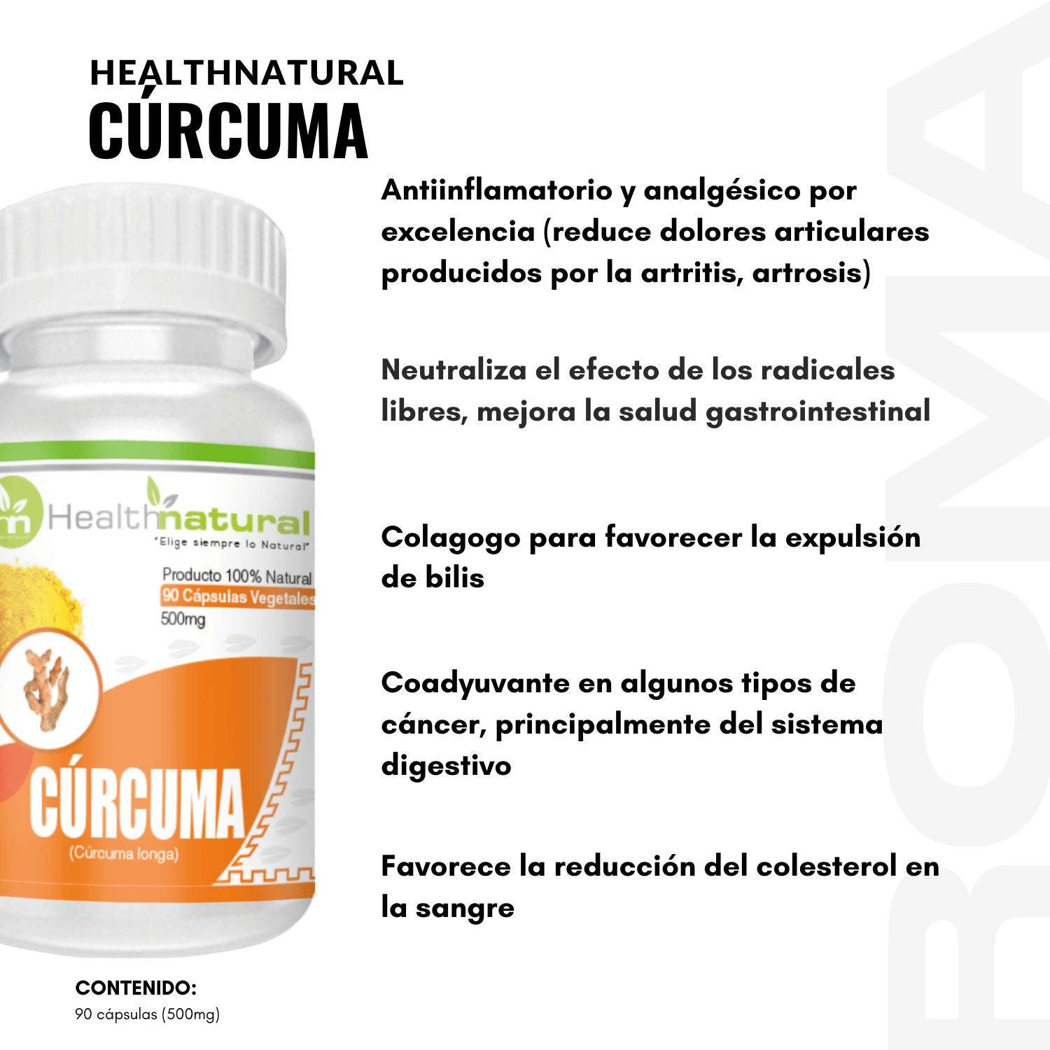 CÚRCUMA HEALTHNATURAL 500MG
