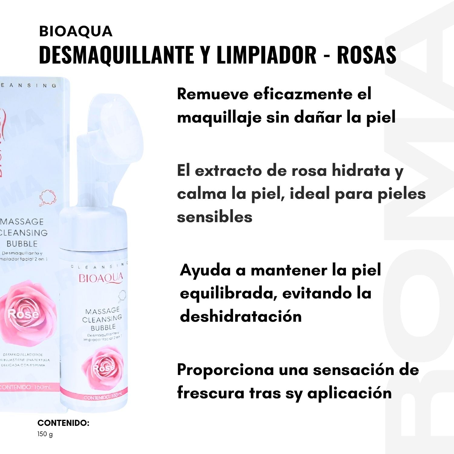 DESAMAQUILLANTE Y LIMPIADOR DE ROSAS BIOAQUA 150ML