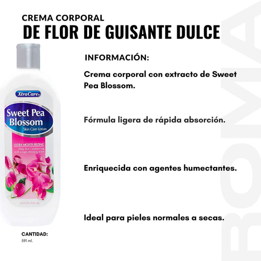 CREMA CORPORAL DE FLOR DE GUISANTE DULCE 591ML