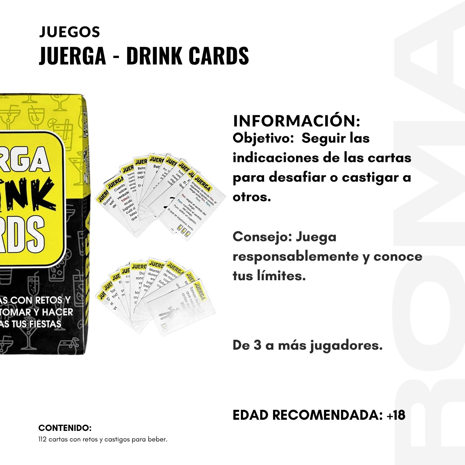 JUERGA – DRINK CARDS