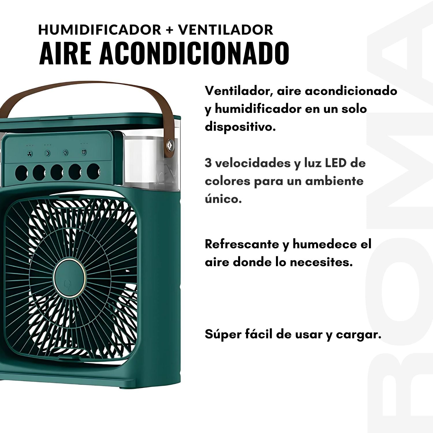 VENTILADOR PORTATIL HUMIDIFICADOR