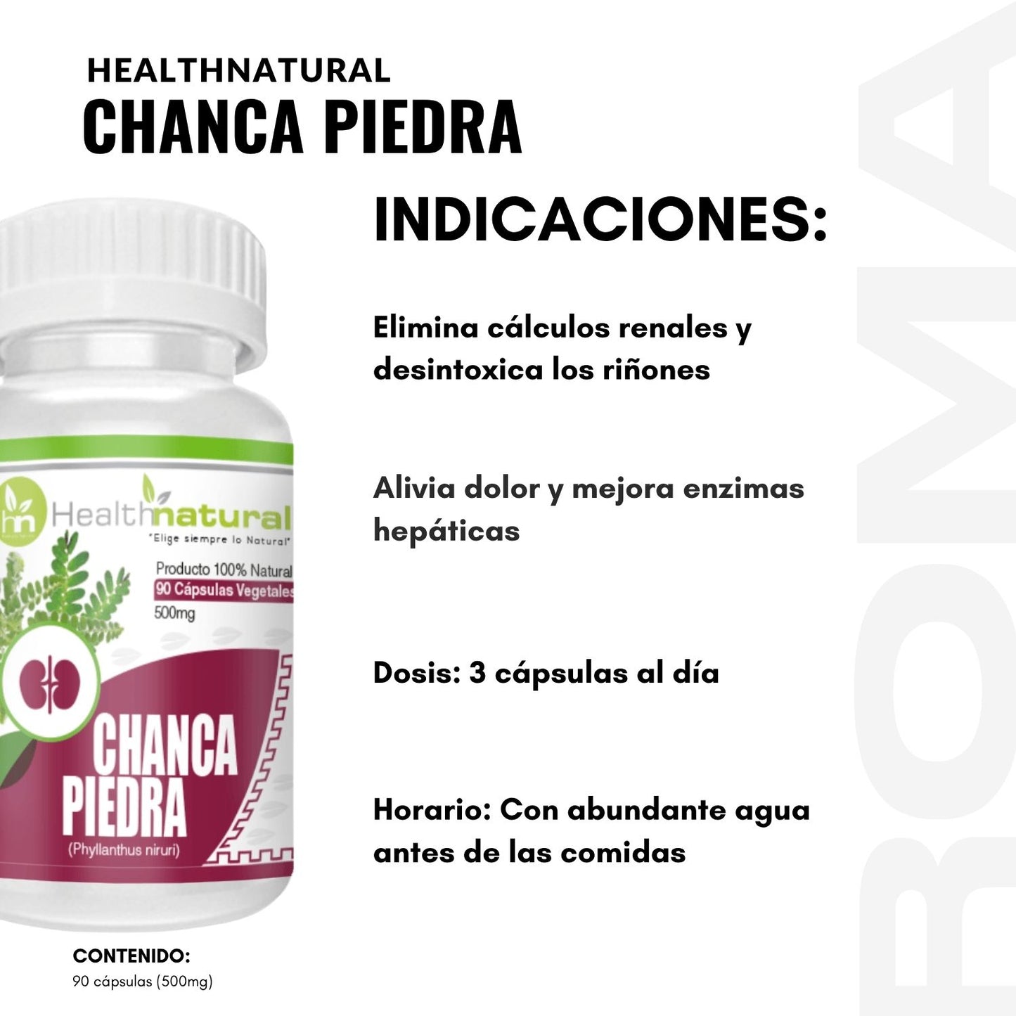 CHANCA PIEDRA HEALTHNATURAL 500MG