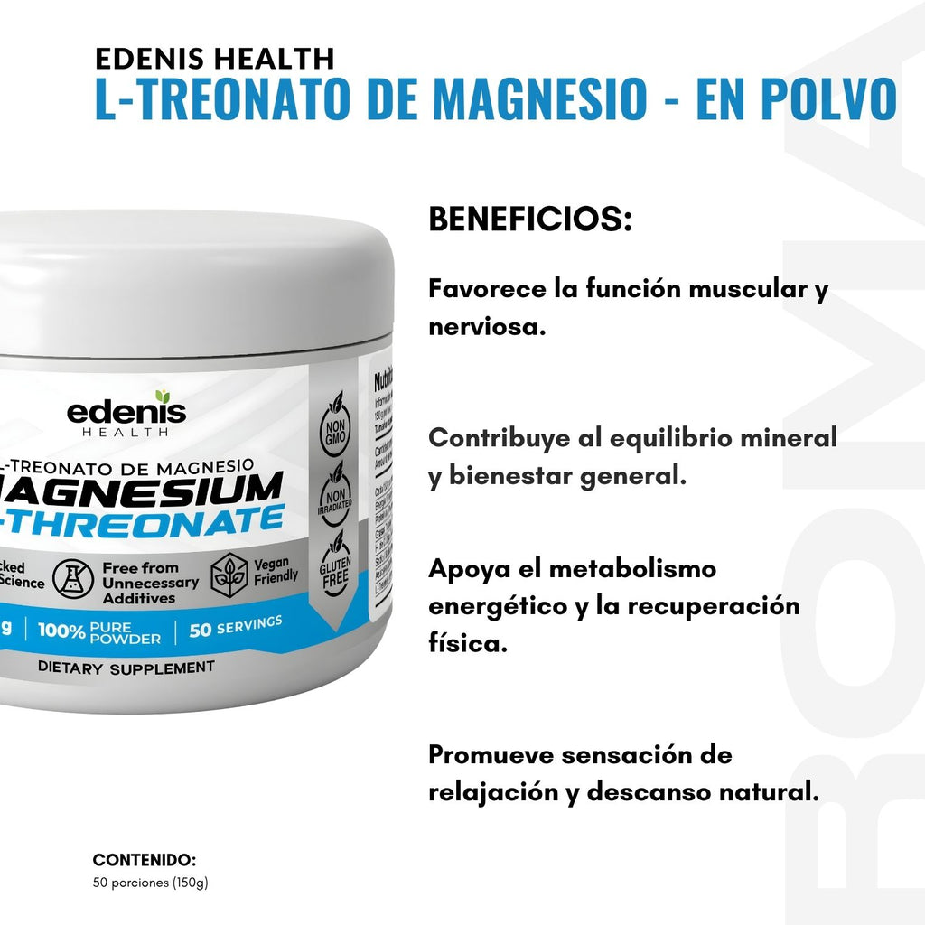 L-TREONATO DE MAGNESIO 150G EN POLVO EDENIS HEALTH
