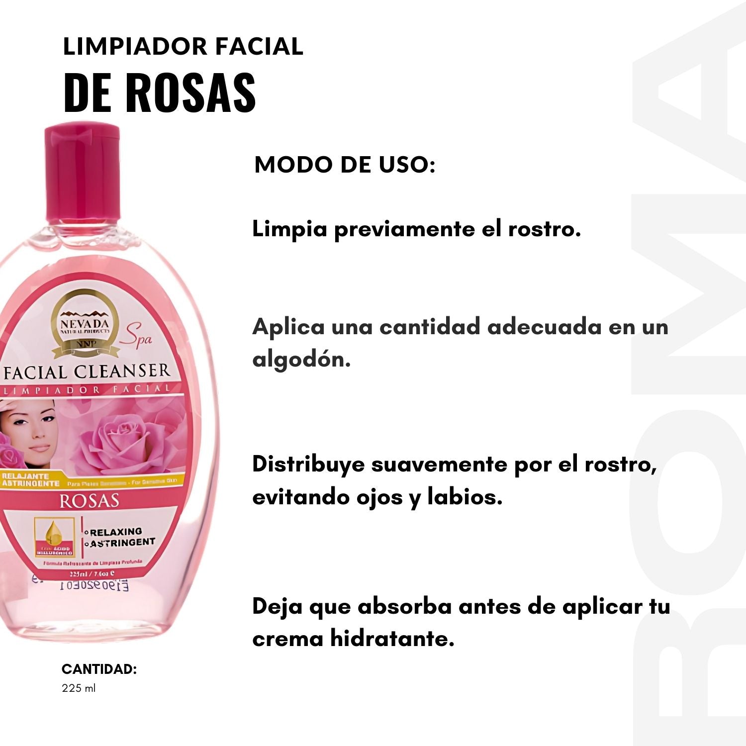 LIMPIADOR FACIAL DE ROSAS