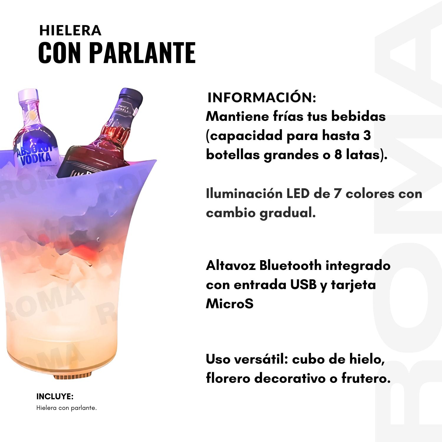 HIELERA CON PARLANTE