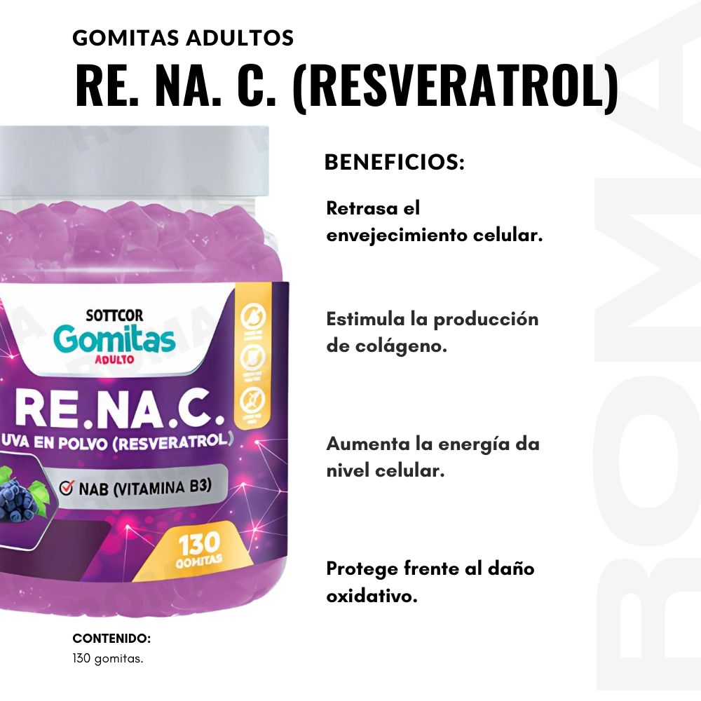 GOMITAS RESVERATROL 130UND