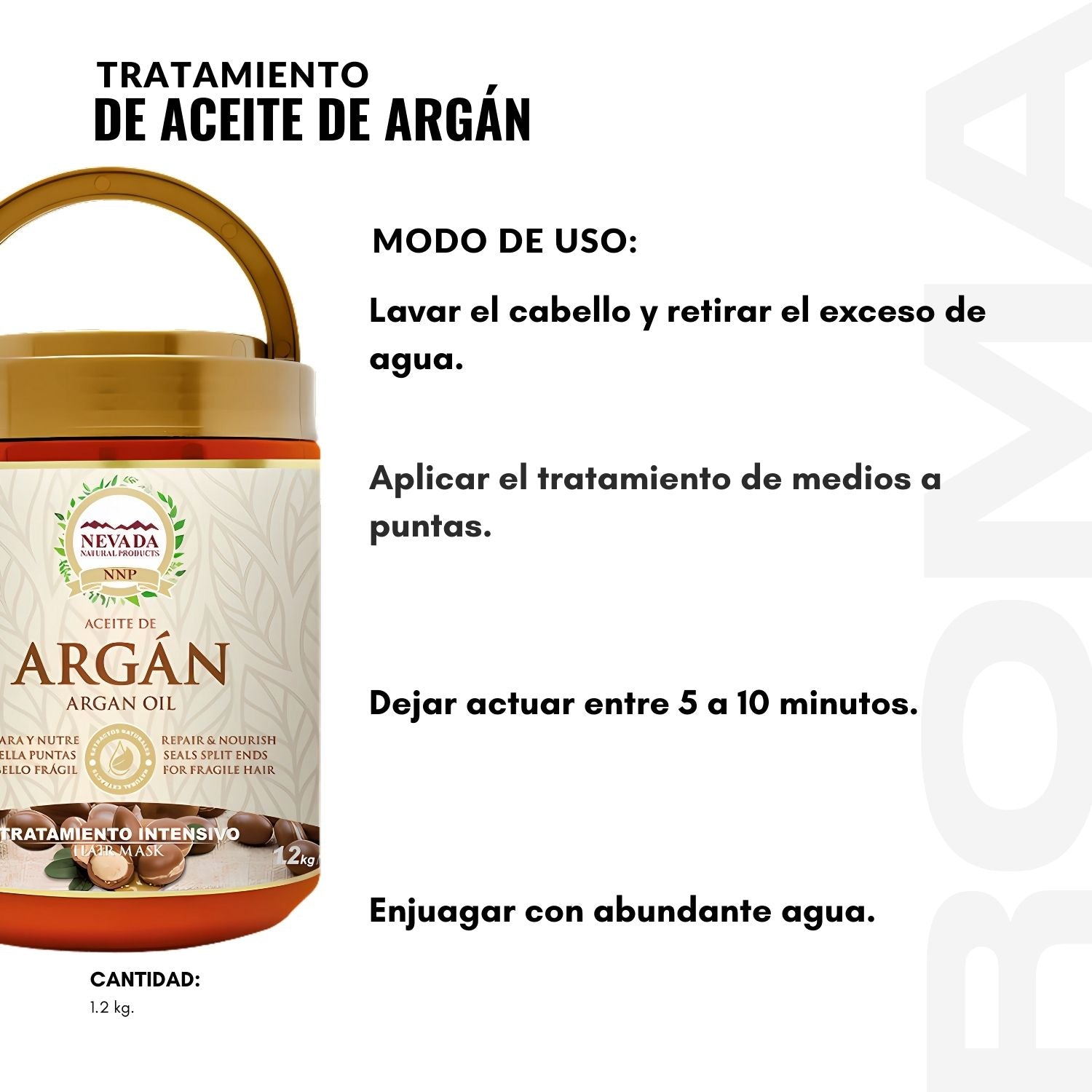 TRATAMIENTO DE ACEITE DE ARGÁN 1.2KG