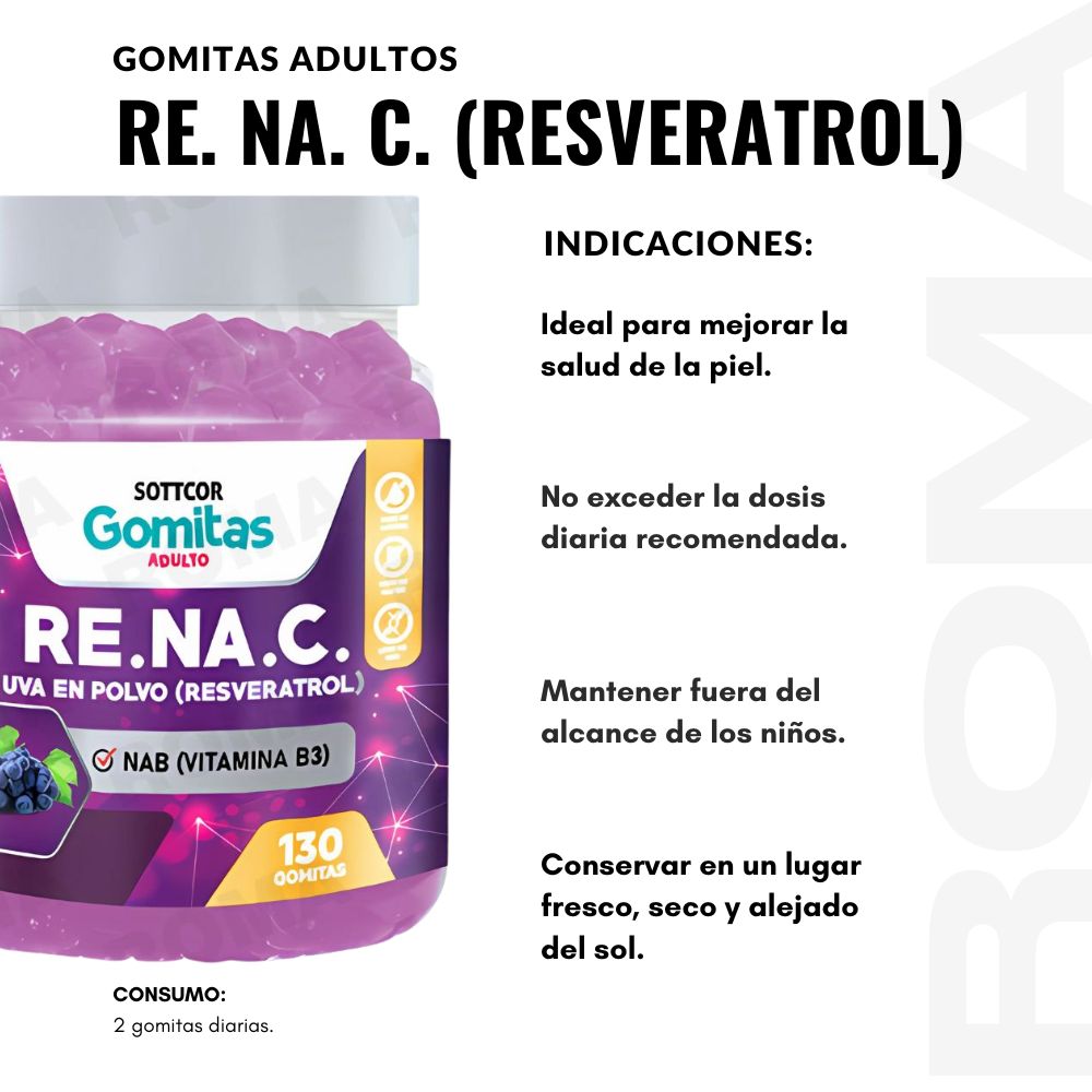 GOMITAS RESVERATROL 130UND