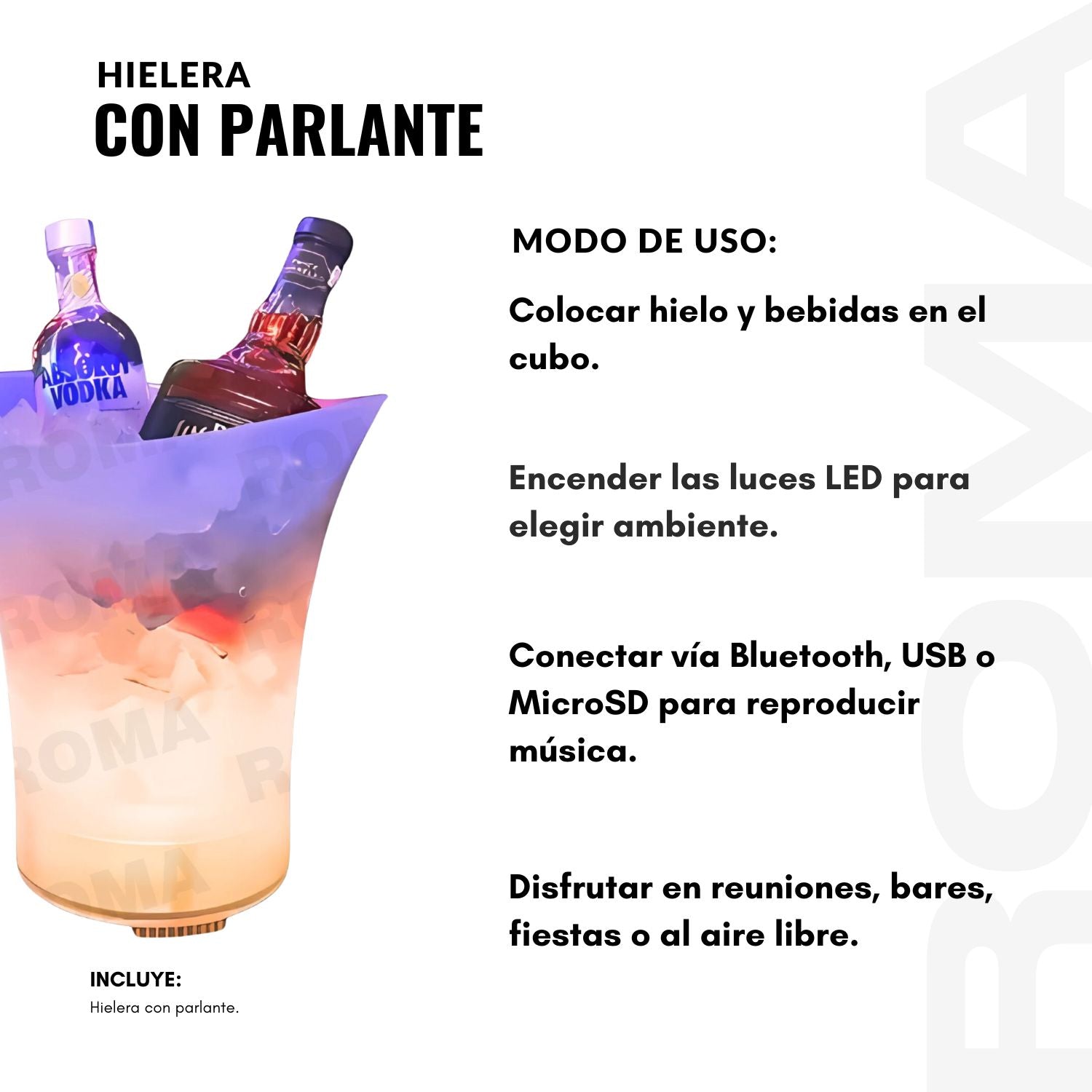 HIELERA CON PARLANTE